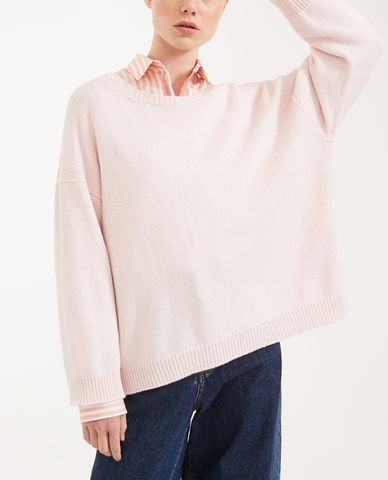  WEEKEND MAX MARA - Áo len nữ cổ tròn tay dài Zoraide Wool Silk 