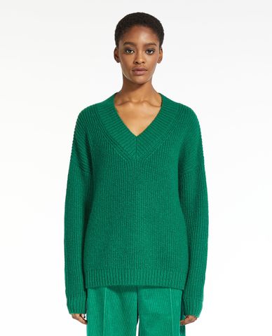  WEEKEND MAX MARA - Áo sweater nữ cổ V tay dài Viaggio 