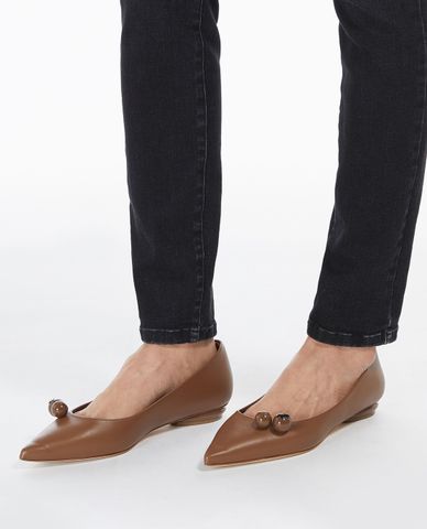  WEEKEND MAX MARA - Giày búp bê nữ đế thấp mũi nhọn Dingo 