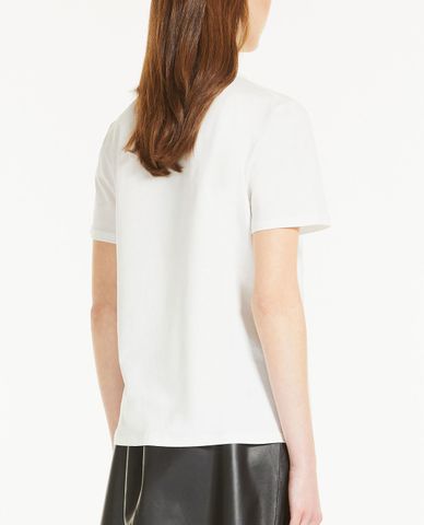  WEEKEND MAX MARA - Áo thun nữ ngắn tay cổ tròn phom suông Cotton Jersey 