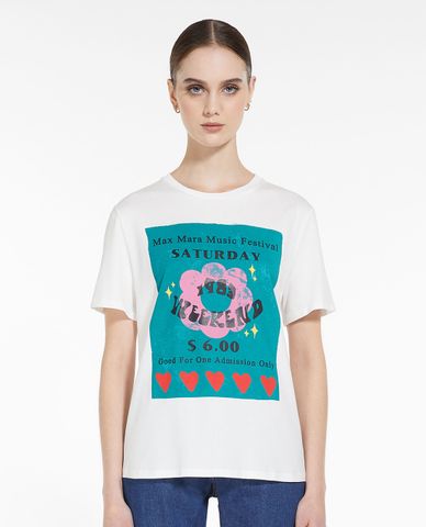  WEEKEND MAX MARA - Áo thun nữ cổ tròn tay ngắn Sante 