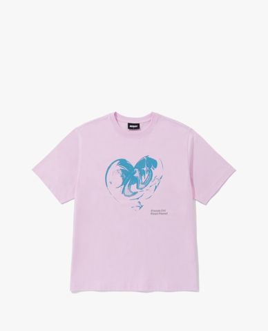  NERDY - Áo thun unisex cổ tròn tay ngắn Heart Moon 