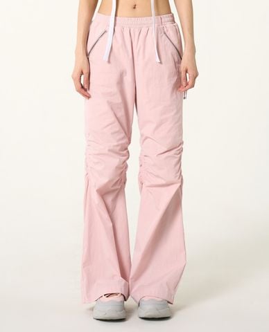  NERDY - Quần dài ống rộng unisex lưng thun Shirring Woven 