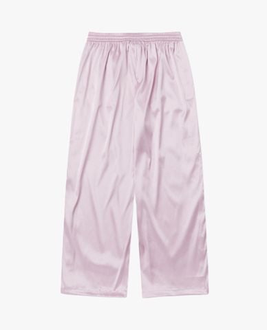  NERDY - Quần dài nữ ống rộng lưng thun Satin Track 