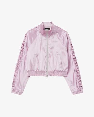  NERDY - Áo khoác thể thao nữ cổ trụ tay dài Satin Track 