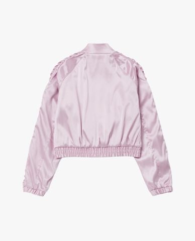  NERDY - Áo khoác thể thao nữ cổ trụ tay dài Satin Track 