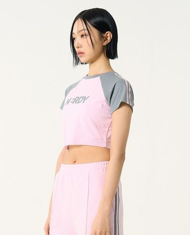  NERDY - Áo croptop nữ cổ tròn tay ngắn NY 