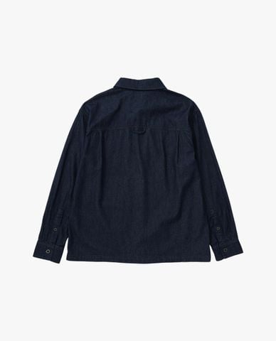  DICKIES - Áo sơ mi denim nam cổ bẻ tay dài phối logo 