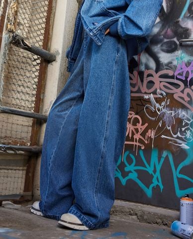  DICKIES - Quần jeans unisex ống rộng phối túi thời trang 