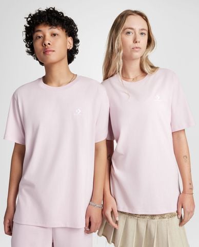  CONVERSE - Áo thun unisex cổ tròn tay ngắn Go To Embroidered Star Chevron 