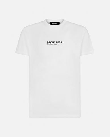  DSQUARED2 - Áo thun nam cổ tròn tay ngắn Sweat And Tears 