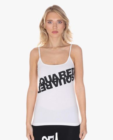  DSQUARED2 - Áo hai dây phom ôm Logo 