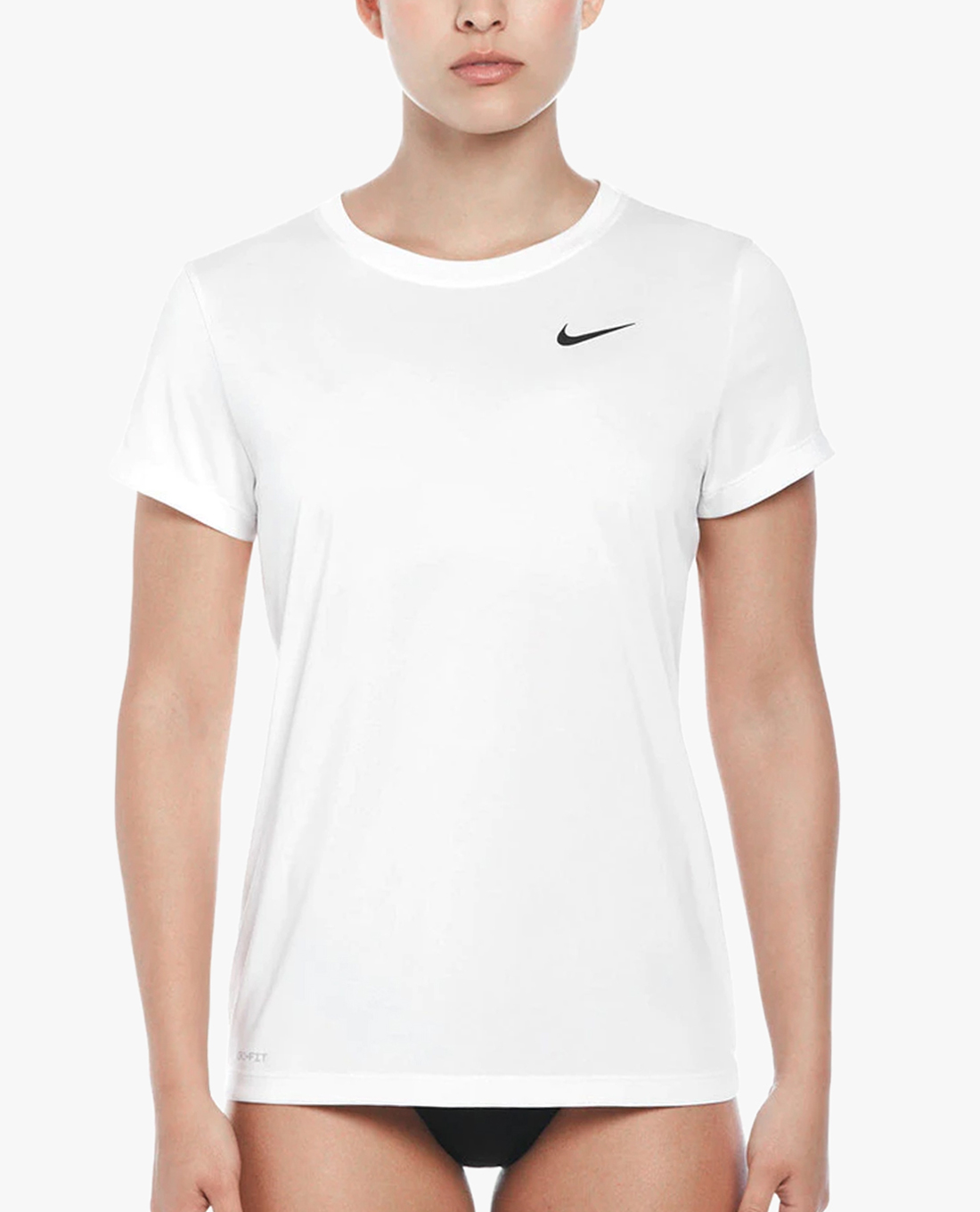 NIKE SWIM - Áo bơi nữ cổ tròn tay ngắn Hydroguard