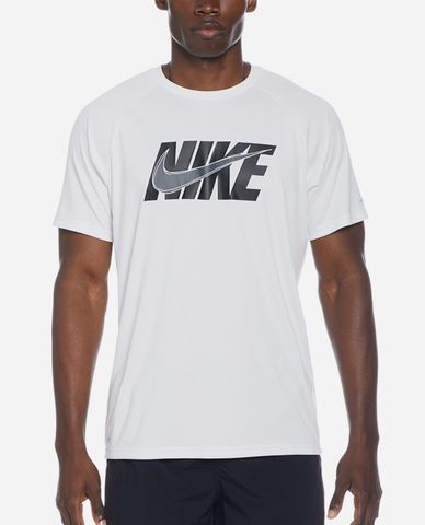  NIKE SWIM - Áo bơi nam cổ tròn tay ngắn phối logo Sketch Hydroguard 