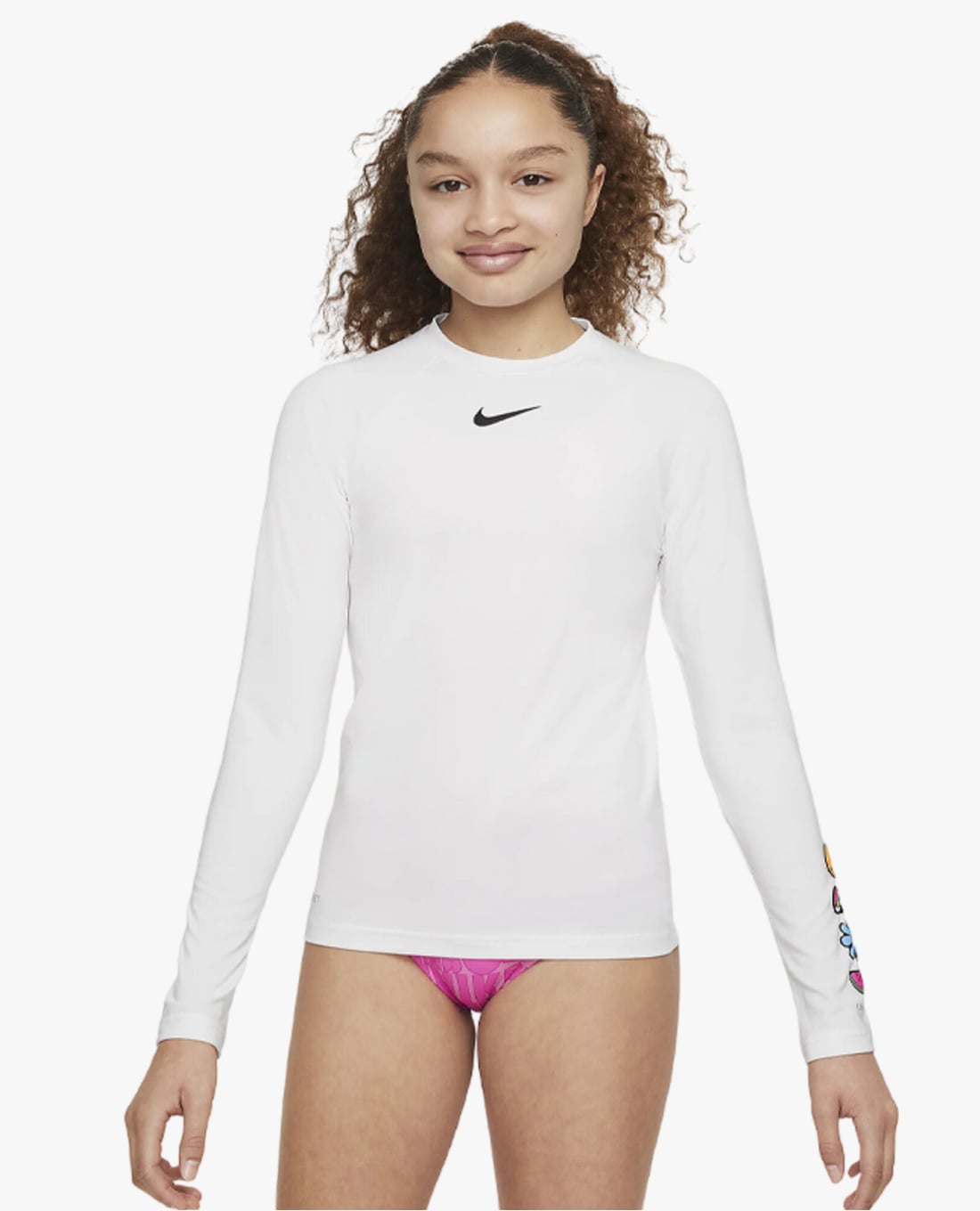 NIKE SWIM - Áo bơi bé gái cổ tròn tay dài Hydroguard