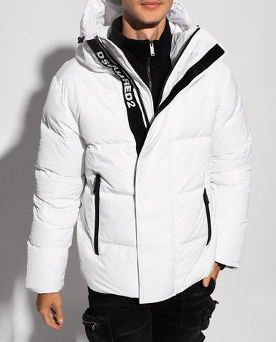  DSQUARED2 - Áo khoác bomber nam tay dài phối mũ Road Man 