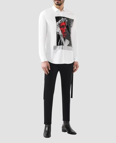  DSQUARED2 - Áo sơ mi nam tay ngắn in hình độc đáo 