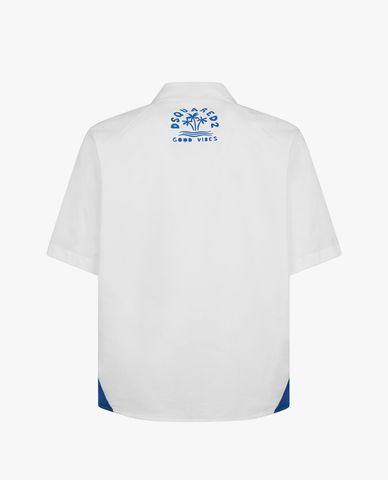  DSQUARED2 - Áo sơ mi nam tay ngắn phối màu Sporty Waves Notch Collar 