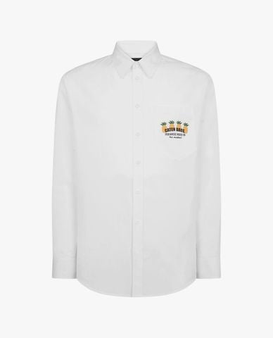  DSQUARED2 - Áo sơ mi nam cổ bẻ tay dài Pineapple 