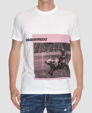  DSQUARED2 - Áo thun nam ngắn tay cổ tròn Dsquared2 Print 