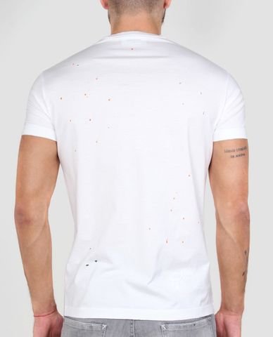  DSQUARED2 - Áo thun nam cổ tròn chữ in hình Dsquared2 1964 