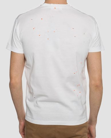  DSQUARED2 - Áo thun nam cổ tròn chữ in độc đáo 