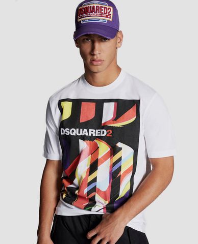  DSQUARED2 - Áo thun nam cổ tròn Stud Fitzwart 