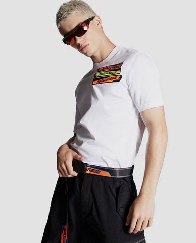  DSQUARED2 - Áo thun nam chi tiết đối lập nhiều màu 