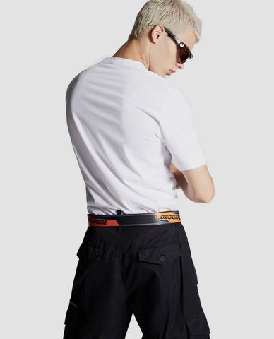  DSQUARED2 - Áo thun nam chi tiết đối lập nhiều màu 