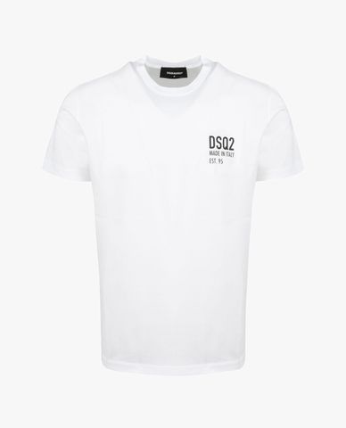  DSQUARED2 - Áo thun nam cổ tròn ngắn tay phom ôm thời trang 