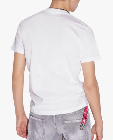  DSQUARED2 - Áo thun nam cổ tròn tay ngắn D2 Outline Cool 