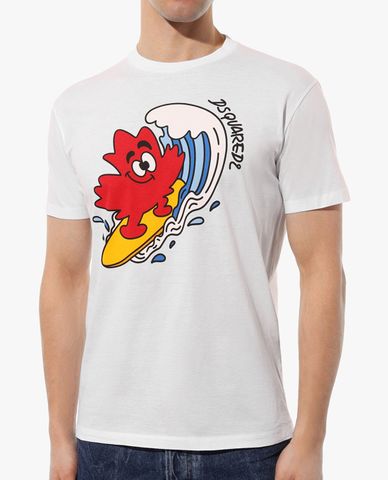  DSQUARED2 - Áo thun nam ngắn tay cổ tròn Printed 