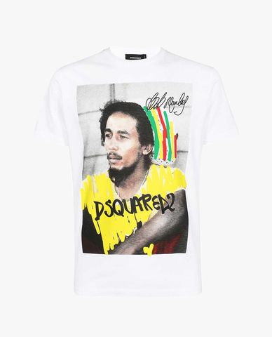  DSQUARED2 - Áo thun nam ngắn tay cổ tròn Printed 