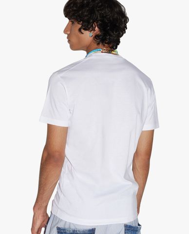  DSQUARED2 - Áo thun nam ngắn tay cổ tròn Printed 