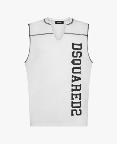  DSQUARED2 - Áo sát nách nam cổ khoét chữ V Cool Fit 