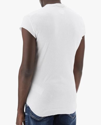  DSQUARED2 - Áo thun nam cổ tròn tay ngắn phố logo Choke 