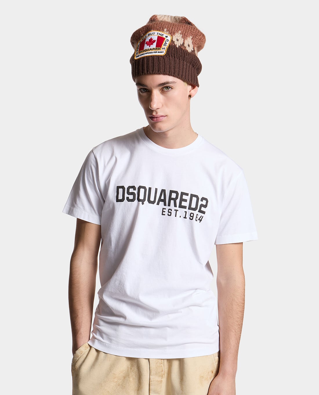 DSQUARED2 - Áo thun nam cổ tròn tay ngắn hiện đại 1964 Cool