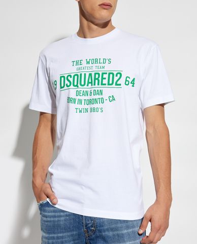  DSQUARED2 - Áo thun nam cổ tròn tay ngắn Printed 