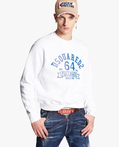 DSQUARED2 - Áo sweatshirt nam cổ tròn tay dài D2 Cool 