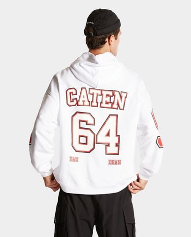  DSQUARED2 - Áo hoodie nam cổ phối mũ dây rút tay dài Caten 64 