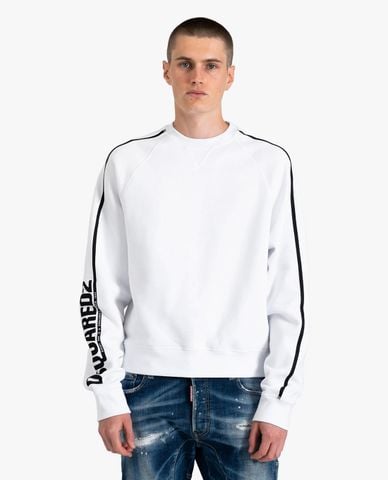  DSQUARED2 - Áo sweatshirt nam cổ tròn tay dài phối logo 