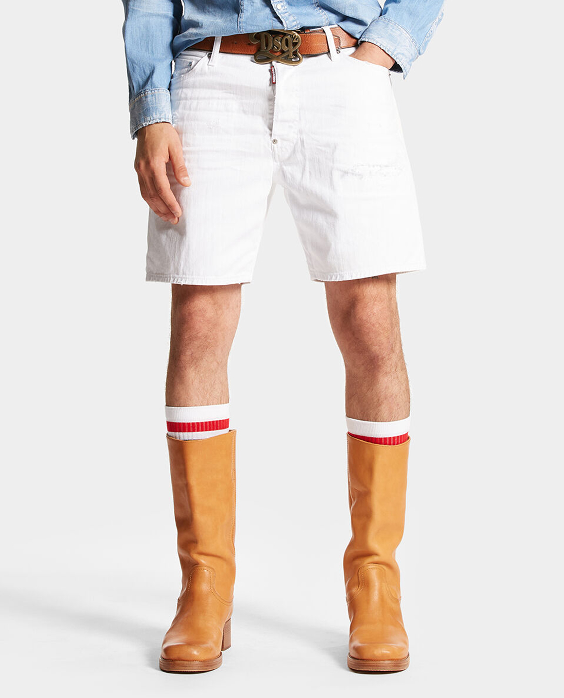 DSQUARED2 - Quần short jeans nam Bull Marine
