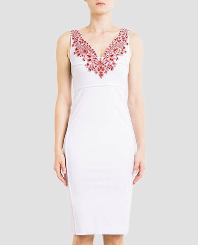  DSQUARED2 - Đầm midi sát nách cổ chữ V 