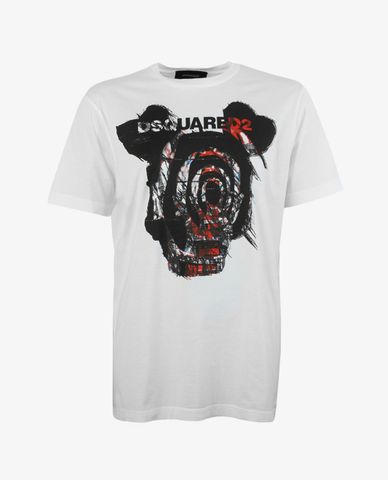  DSQUARED2 - Áo thun nữ cổ tròn Logo Graphic 