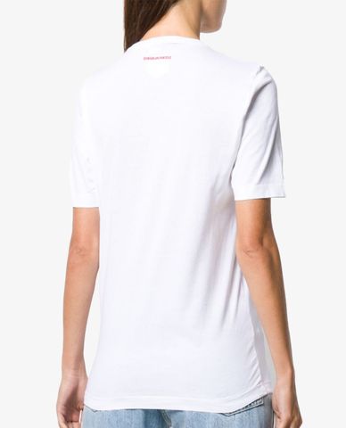  DSQUARED2 - Áo thun nữ ngắn tay phom suông phối chữ in thời trang 