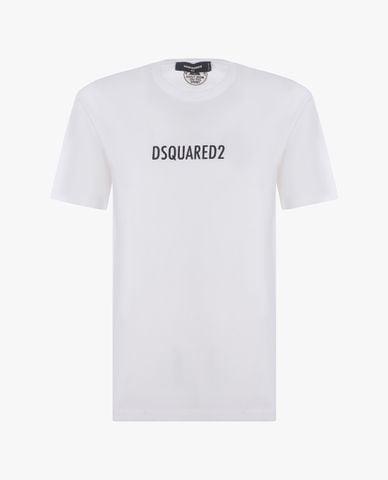  DSQUARED2 - Áo thun nữ tay ngắn cổ tròn phối logo thời trang 