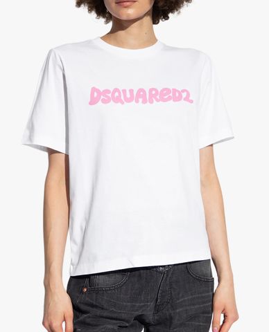  DSQUARED2 - Áo thun nữ cổ tròn tay ngắn Easy 