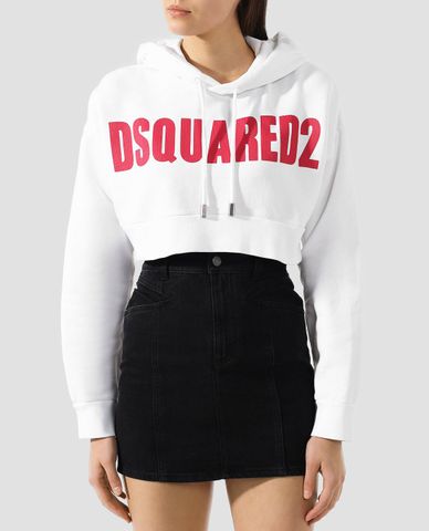  DSQUARED2 - Áo sweater nữ phom cropped 