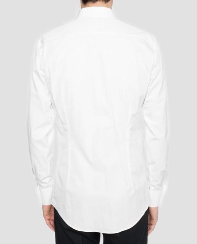  DSQUARED2 - Áo sơ mi nam skinny tay dài White Cotton Tuxedo 