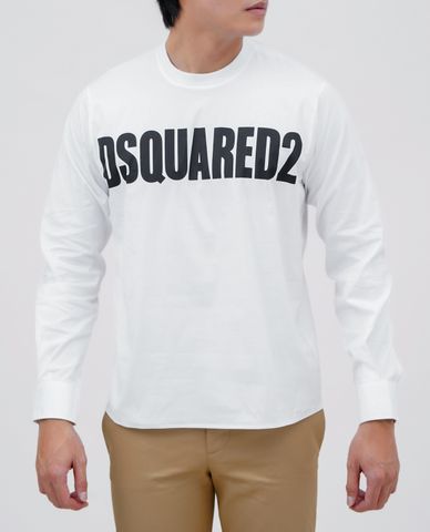  DSQUARED2 - Áo thun nam tay dài Full White 